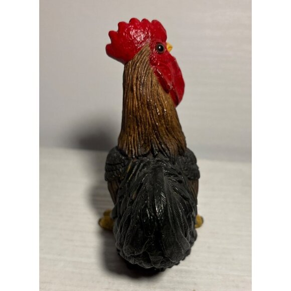 Rooster Figurine Hand Painted 4" Signed 1985 Farmhouse Decor Resin - Picture 4 of 14